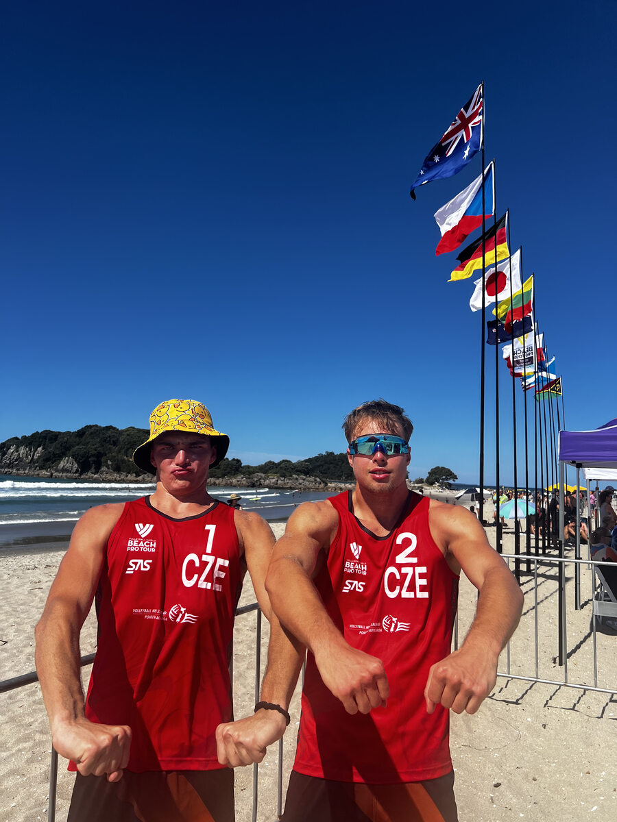 Lukáš Olšanský at the FIVB Beach Pro Tour Futures, Mount Maunganui, New Zealand